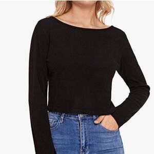 Stateside Black Long Sleeve Blouse